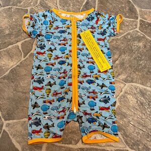 Boys Airplane Bamboo Shorty 12-18m